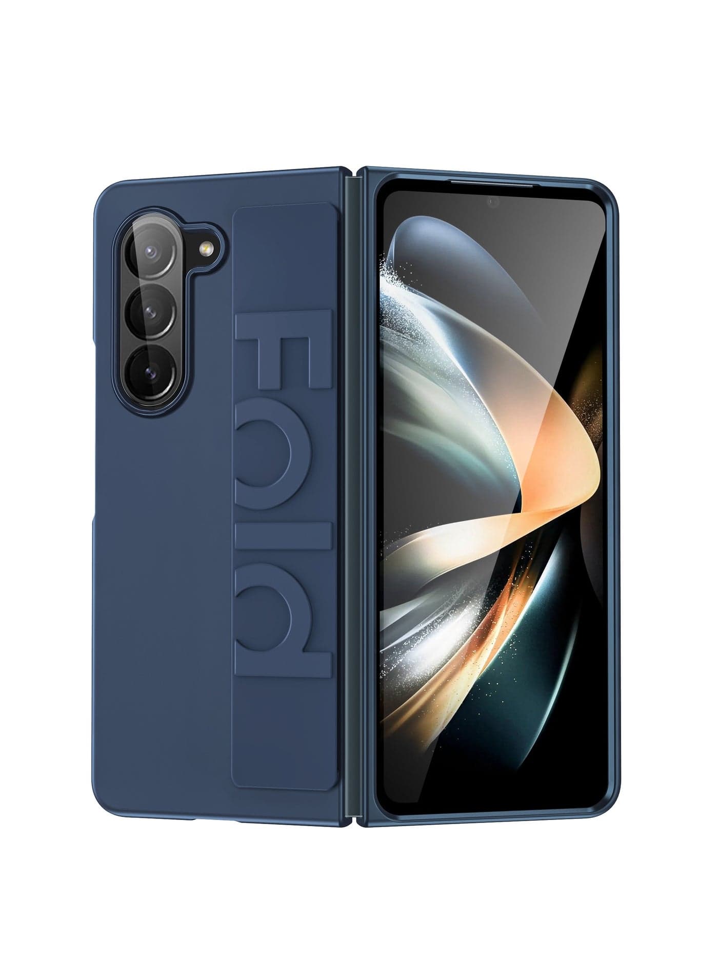 Case for Samsung Galaxy Z Fold 5 with Black Strap, Shockproof Hard PC Case Matte Touch Slim Case for Samsung Galaxy Z Fold 5 5G 2023