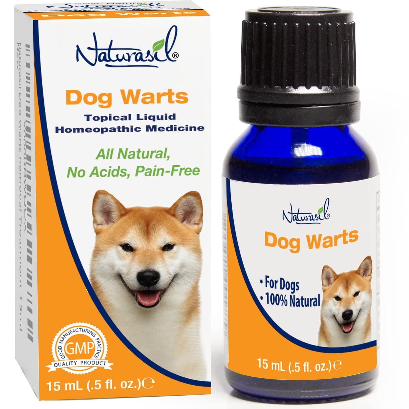 AllNatural Dog Warts Remover by Naturasil Pure Thuja Plant Extracts for Topical Wart Skin Blemish Remover on Pets FastActing Gentle PainFree No Acids Safe for Dogs 3 Months 15mL