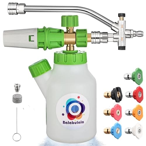 Foam Cannon for Pressure Washer with Dual Connector Balabulala Car Foam Cannon with dual adapter M22 and 14 Quick Connect4200 PSI