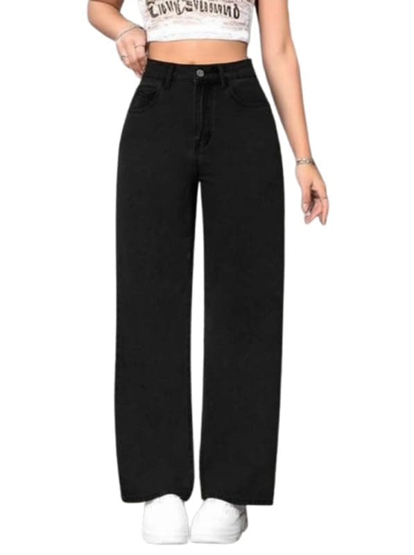 Ben Martin Baggy Jeans for Women || Women,s Loose Jean Pants || Oversized Jean's for Women's || Wide Leg Jean,s for Woman || Casual Jins for Woman's || Loose Jin Pant for Woman,s Black 05-36