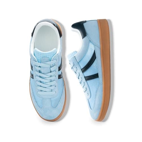 Rosella Carlie Womens Sneakers Womens Fashion Sneakers with Removable Insole Stylish and Lightweight Spring Shoes for Women Casual NonSlip LaceUp Walking Footwear Bay Blue7