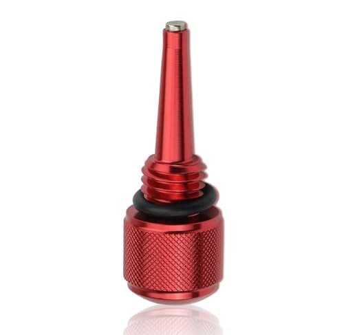 JMCHstore Aluminum Alloy Magnetic Oil Dipstick for Predator 212 Coleman 196cc Mini Bike Ghost 224cc Engine, KT196 Go Kart, BT200X CT200U EX, Baja Warrior MB200, Honda GX160 GX200 Clone Engine (Red)