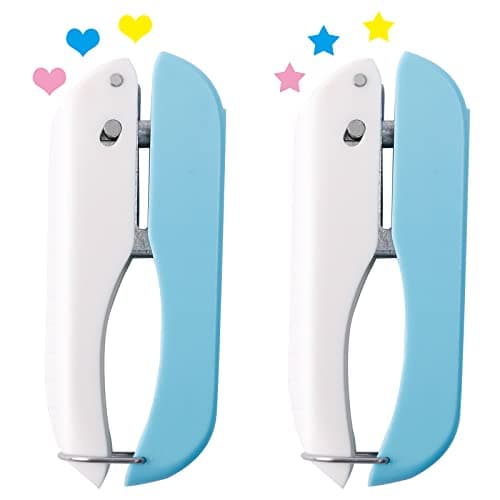 UCEC Paper Hole Punch Shapes Single Holes Puncher 14 Inch Handheld Star Punch Heart Shape Puncher Star Mini Hole Punch Heart Punches of School Supplies for DIY Scrapbook Paper Crafts