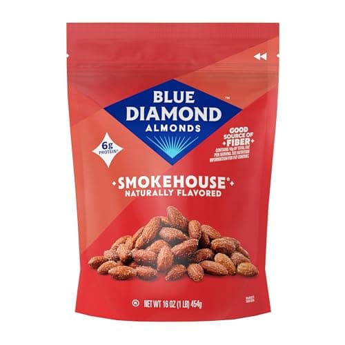 Blue Diamond Almonds Gluten Free Smokehouse Flavored Snack Nuts 16 Oz Resealable Bag Pack of 1