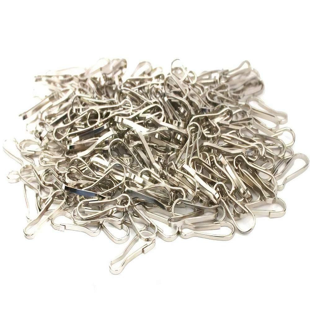 200Pcs Durable Metal Lanyard Hooks DIY Jewelry Basics Hooks Zipper Pull Id Card