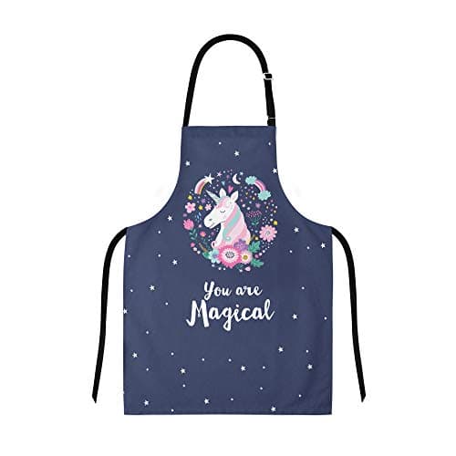 Hopcara® You Are Magical Kids Apron for Girls | Waterproof Chef Apron for Kids | Washable Kids Apron for Girl for Painting Cooking Baking Sculpting | Adjustable Neck | Digital Printed Apron 3-7y