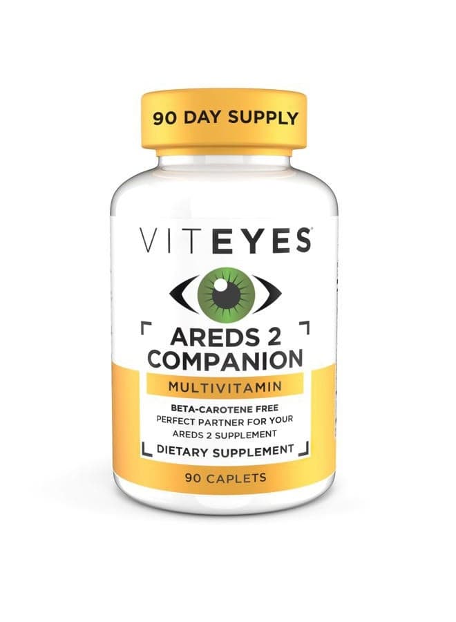 Classic AREDS 2 Companion Beta-Carotene Free Multivitamin Supplement, Comprehensive Multivitamin Formula for AREDS 2 Users, 90 Caplets