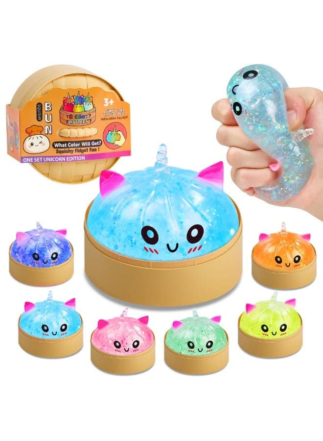 Stress Relief Squeeze Squishy Toy, Soft Fidget Sensory Toy Anxiety Relief Toy Party Favors Gift ( Blue)