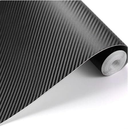SUNBIRD Carbon Fiber Car Vinyl Wrap,3D Car Wrap Vinyl Roll Wrap Roll DIY Car Waterproof Vinyl Sticker Tape for Cars Auto and Motorcycle (1 feet x 10 feet, Black 3D)
