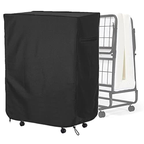 Falezern 38 in Adjustable Rollaway Bed Cover, Waterproof and Dustproof, with Zipper and Elastic Drawstring, Thickened Storage Cover for Folding Cot