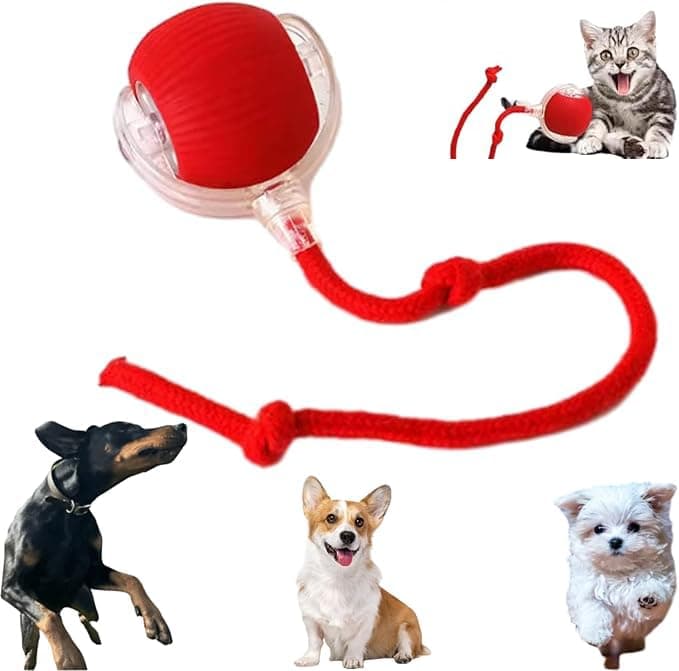 Valentines Day Gifts 2025 New Electric Dog Ball ToyElectric Ball Dog Toy for Cat360 Smart Automatic Interactive Rolling Dog Ball Smart Interactive Pet Toy BallAutomatic Dog Toy