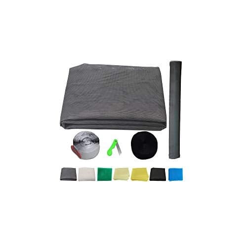 SAI PRASEEDA Mosquito Net for Window with Fiber Glass Mesh 4/4feet(120/120cm) 48/48Incheses 1 Year Guarantee Without Stitched (Grey Color) 200GSM