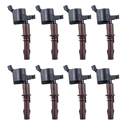 MAS Set of 8 Brown Boot Ignition Coil Pack Compatible with Ford Lincoln Expedition F450 F550 Super Duty Navigator 4.6L 5.4L 6.8L Replacement for 8L3Z-12029-A C1659 DG521