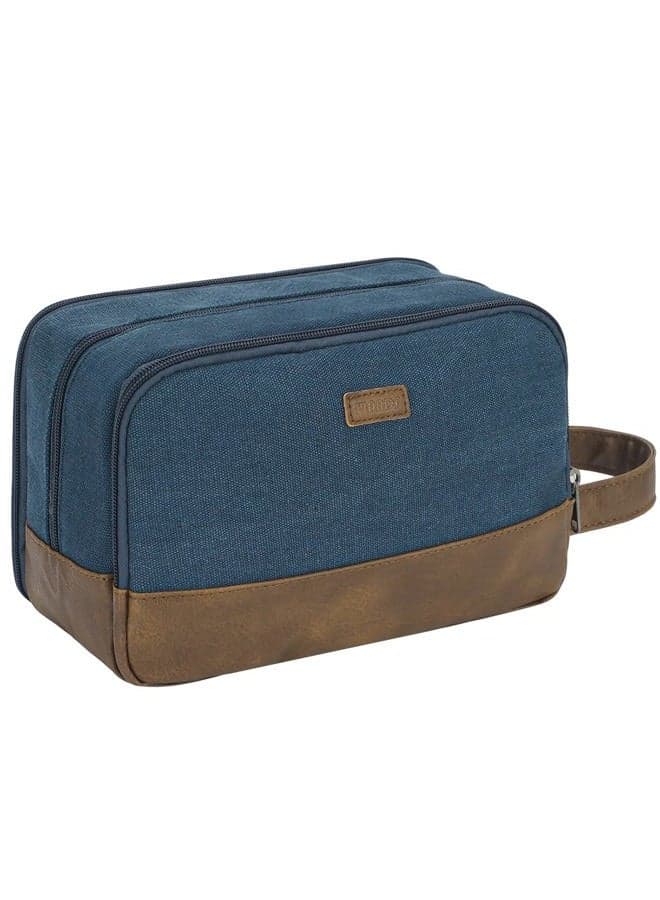 Travel Toiletry Bag for Men Large Toiletries Shaving Bag Water Resistant Hanging Dopp Kit Travel Accessories Bag for Women Men (Blue)
