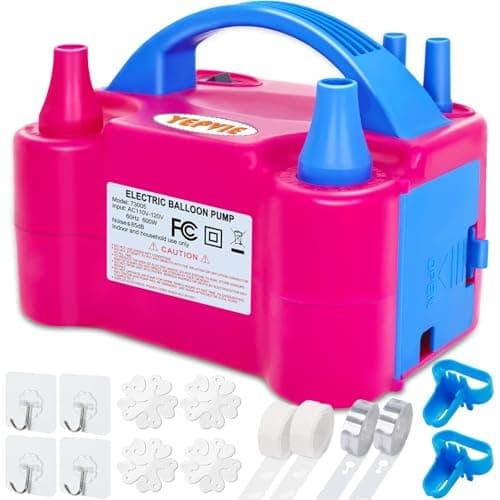 YEPVIE Electric Balloon Pump Portable 2 Modes Balloon Blower Machine with 14 Balloon Arch Kits Air Pump for Balloon Ballon Inflator for Party Decoration