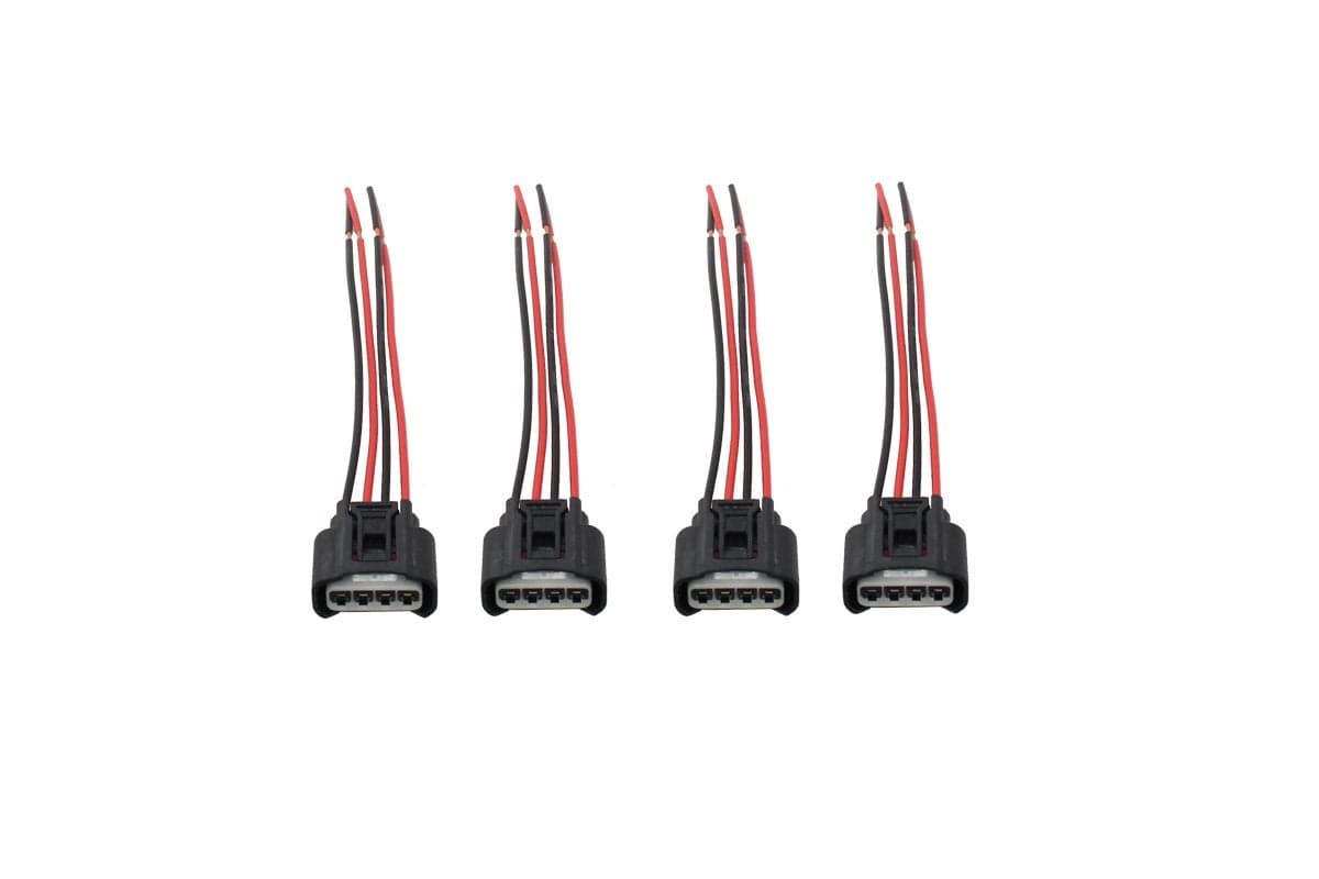 NewYall Pack of 4 Ignition Coil Female Connector Plug Harness Pigtail for HS250h Vibe Camry Corolla Highlander Matrix RAV4 Solara Prizm tC L4 24L 18L Replaces 9098011885 9091902240 2AZFE 1ZZFE