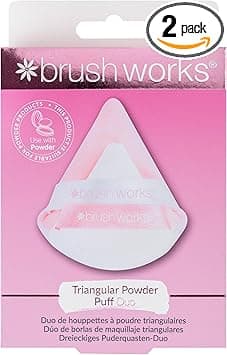 Brushworks Triangular Powder Puff Duo