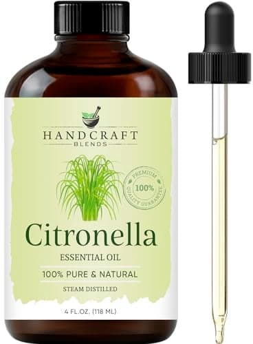 Handcraft Blends Citronella Essential Oil Huge 4 Fl Oz 100 Pure and Natural Premium Grade Essential Oil for Diffuser and Aromatherapy Skin Massage Candle and Soap Making Fragrance