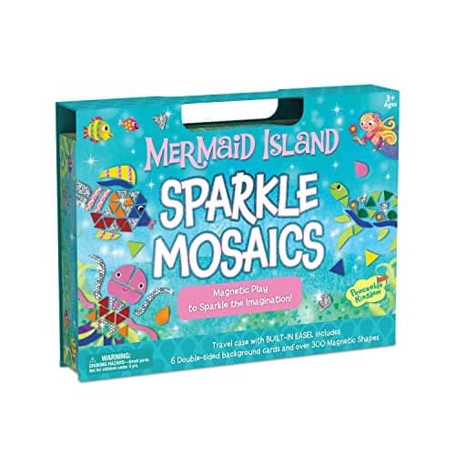 Peaceable Kingdom Mermaid Island Sparkle Mosaics Magnet Design Mosaic