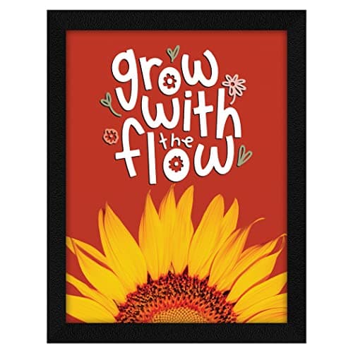 ArtX Paper Motivational Quotes Wall Frame Art Painting, Multicolor, Motivational, 10.0 X 13.0 inches, Set of 1 (Grow)