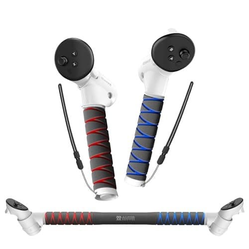 AMVR Upgraded Gorilla Tag Long Arms Controller Extensions Compatible with MetaOculus Quest 3SQuest 3 Accessories VR Sticks Beat Saber Handles Golf Club Attachment Extension Grips for VR Game