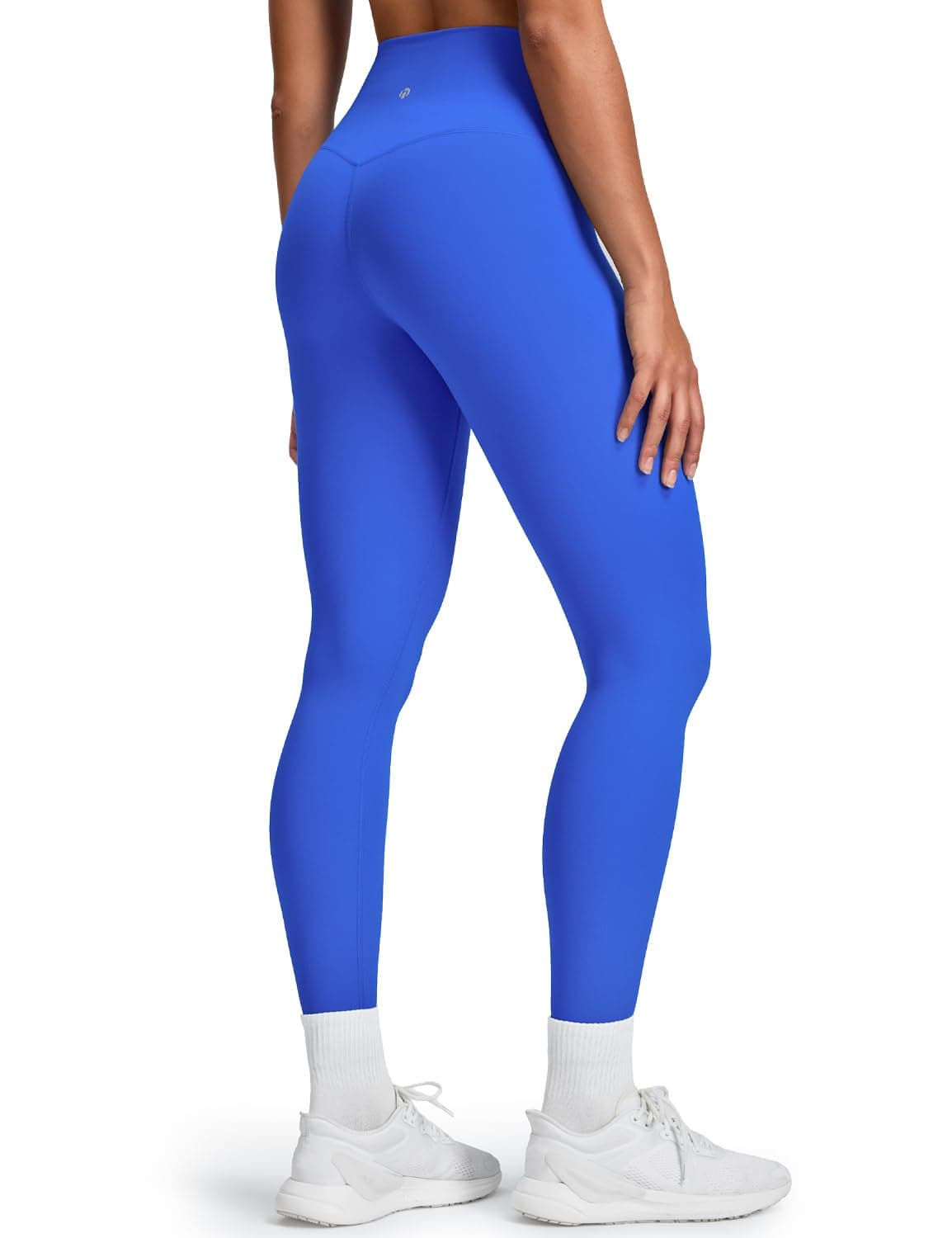 HeyNuts Pure&Plain Workout Pro 7/8 Leggings for Women, High Waisted Athletic Compression Tummy Control Yoga Pants 25'' Dazzling Blue XS(0/2)