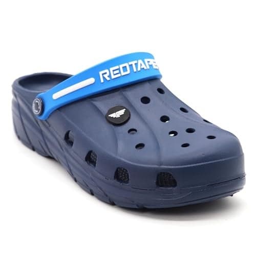 Red Tape Designer Comfortable Clogs, Sandals With Adjustable Back Strap For Men Navy Blue - 9 Uk