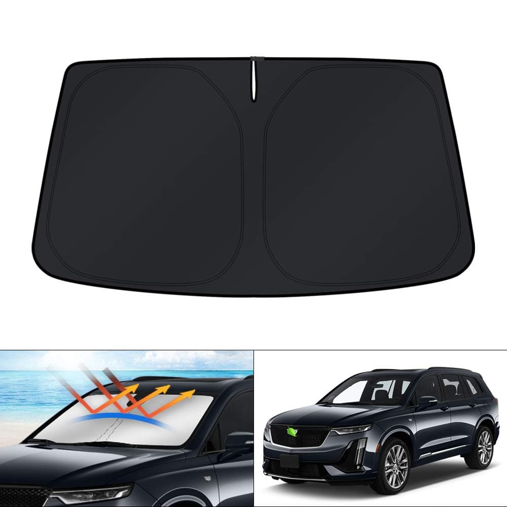 KUST Windshield Sun Shade for 20202024 2025 Cadillac XT6 Accessories Custom Fit Sunshade Window Sun Visor Protector Foldable Blocks UV Rays Keep Your Car Cooler