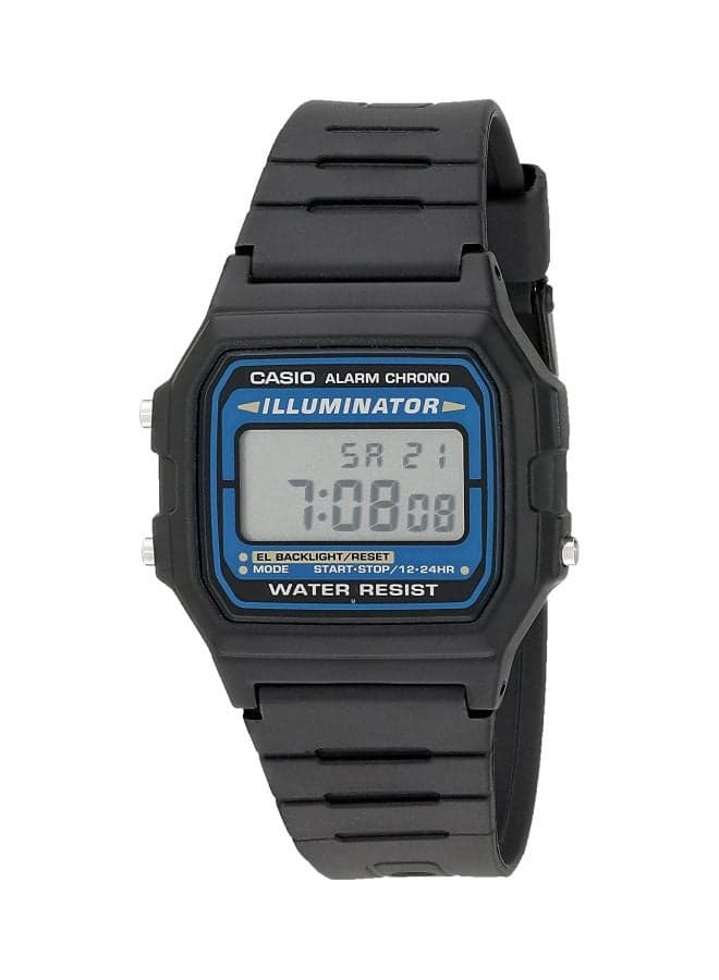 Men Illuminator Water Resistant Digital Watch F-105W-1A - 35 mm - Black