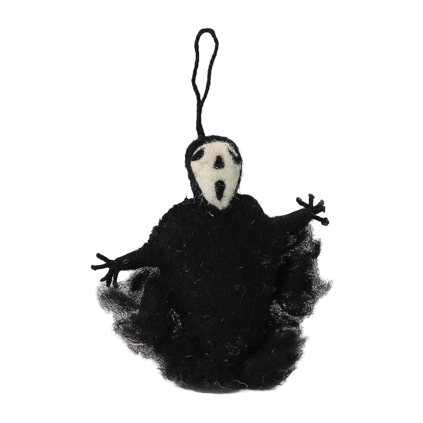 DeKulture Halloween Hanging Skeleton Black Wool Felt Ornament Home Office Decorations