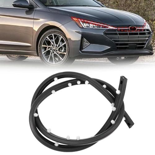 XQSMWF Front Bumper Rubber Seal Strip Hood Sealing Strip Compatible With Hyundai Elantra 2017 2018 2019 2020# 86570-F2AA0 86570F2AA0 86357-F2000