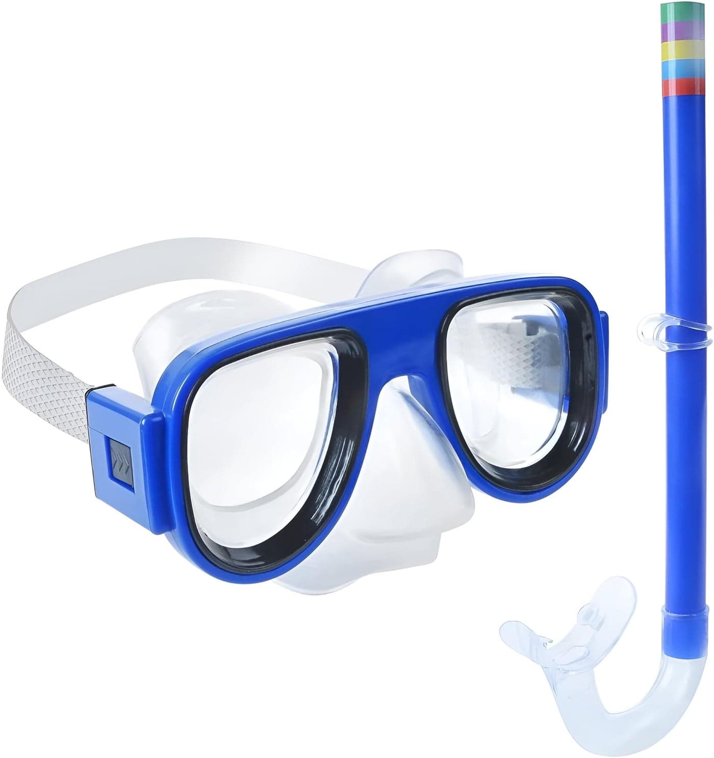 Kreshu Snorkel Mask Set Easy Breathing Dive Mask for Under Water Swimming | Adjustable Silicone Swim Goggles with Large Frame and Breathing Tube (Pack of 1) (Swimming Scuba Diving Mask)