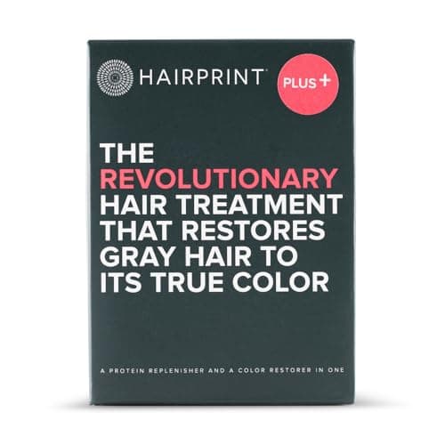 Hairprint True Color Restorer Plus in Dark Enhanced Gray Coverage with Extra Restore Application DyeFree and NonToxic Replenishes Natural Pigment Patented Technology by Dr John Warner