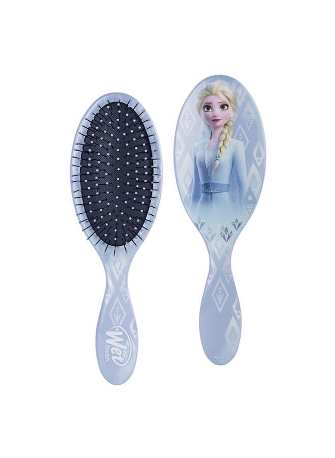 Disney Original Detangler Hair Brush Princess Guiding Spirit- Frozen 2, Elsa- All Hair Types- Ultra-Soft IntelliFlex Bristles Glide Through Tangles with Ease- Protects Against Split Ends