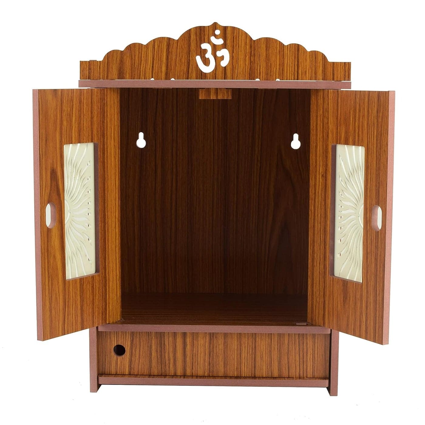 Comert Temple Engineered Wooden For Home Indian Art Work TempleMandeer Temple Pooja Mandir Maroon43 Cm
