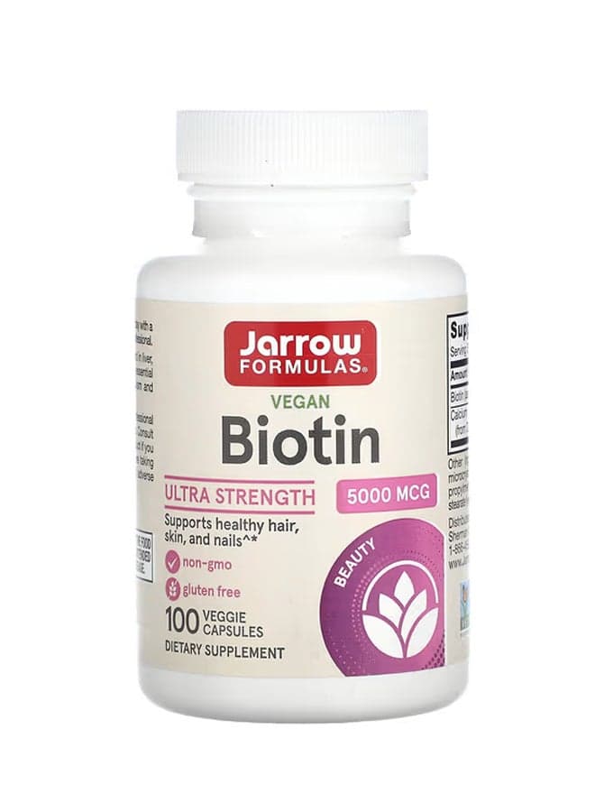 Biotin 5000 mcg 100 Veggie Capsules