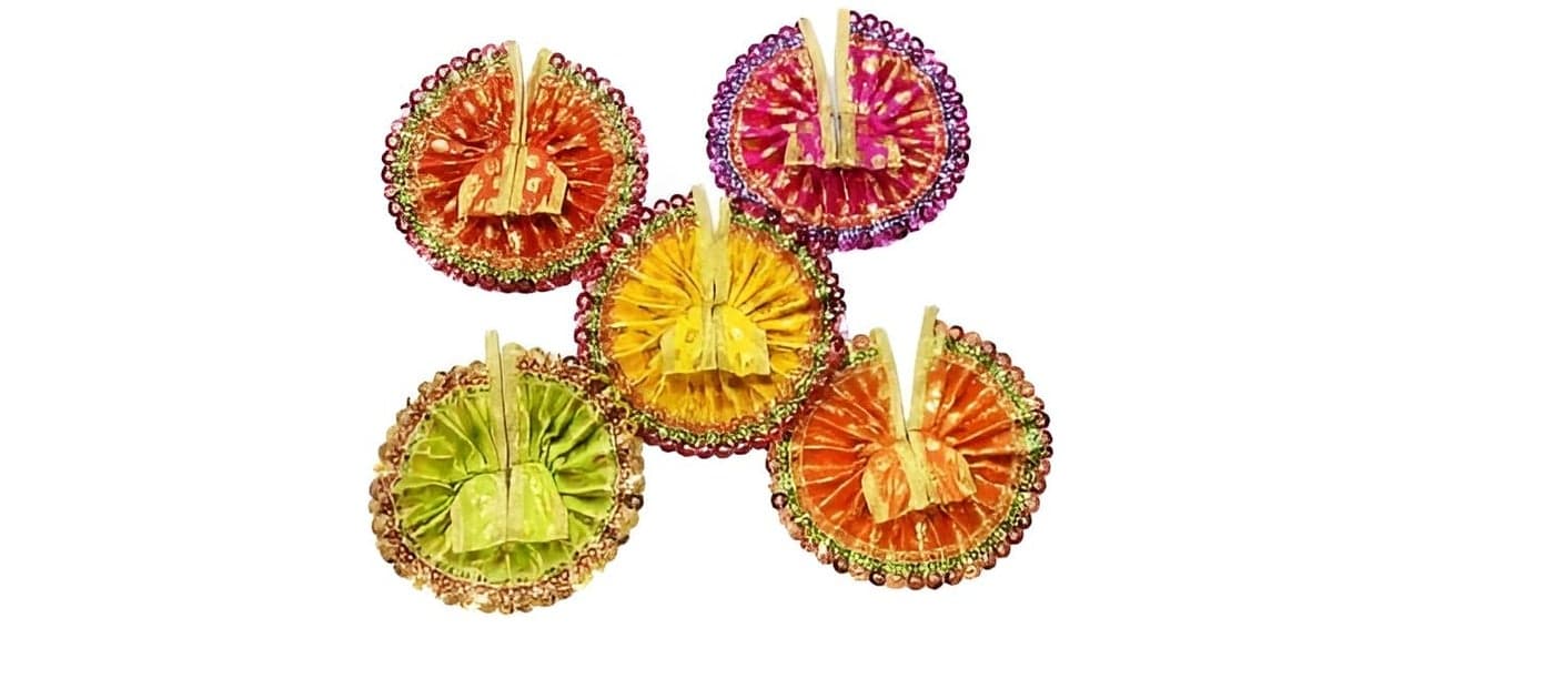 Shreephalee Megastore SMS Goddess Poshak 5 Designs Kanha Ji Bhagwan Ji Thakur Ji Laddu Gopal Dress Size 6inch Combo Pack Free Pagadi Mala Set of 1 5 Pcs