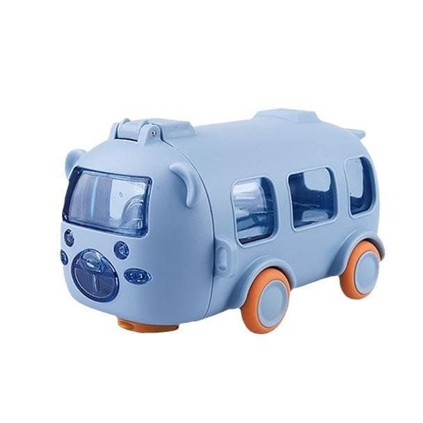 BLISS START Car Bus Straw Water Cup 500ml Portable Detachable Bus Water Bottle with Shoulder Strap Leak-Proof Kids Drink Cup Cartoon Water Jug Toy Locking Flip Lid Water Kettle(Multicolor, Pack of 1)