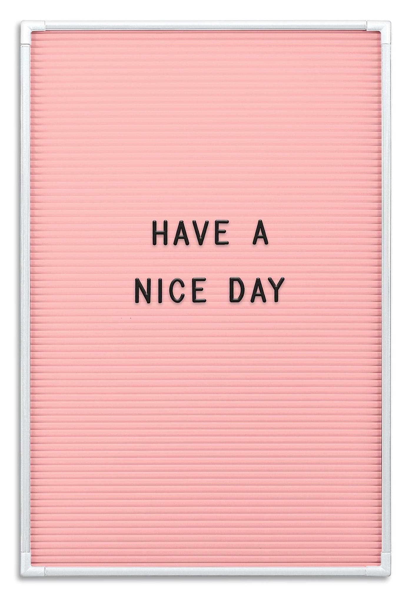 MooreCo Essential Letter Board, White Frame Pink Face, 18" x 12"W (84254)