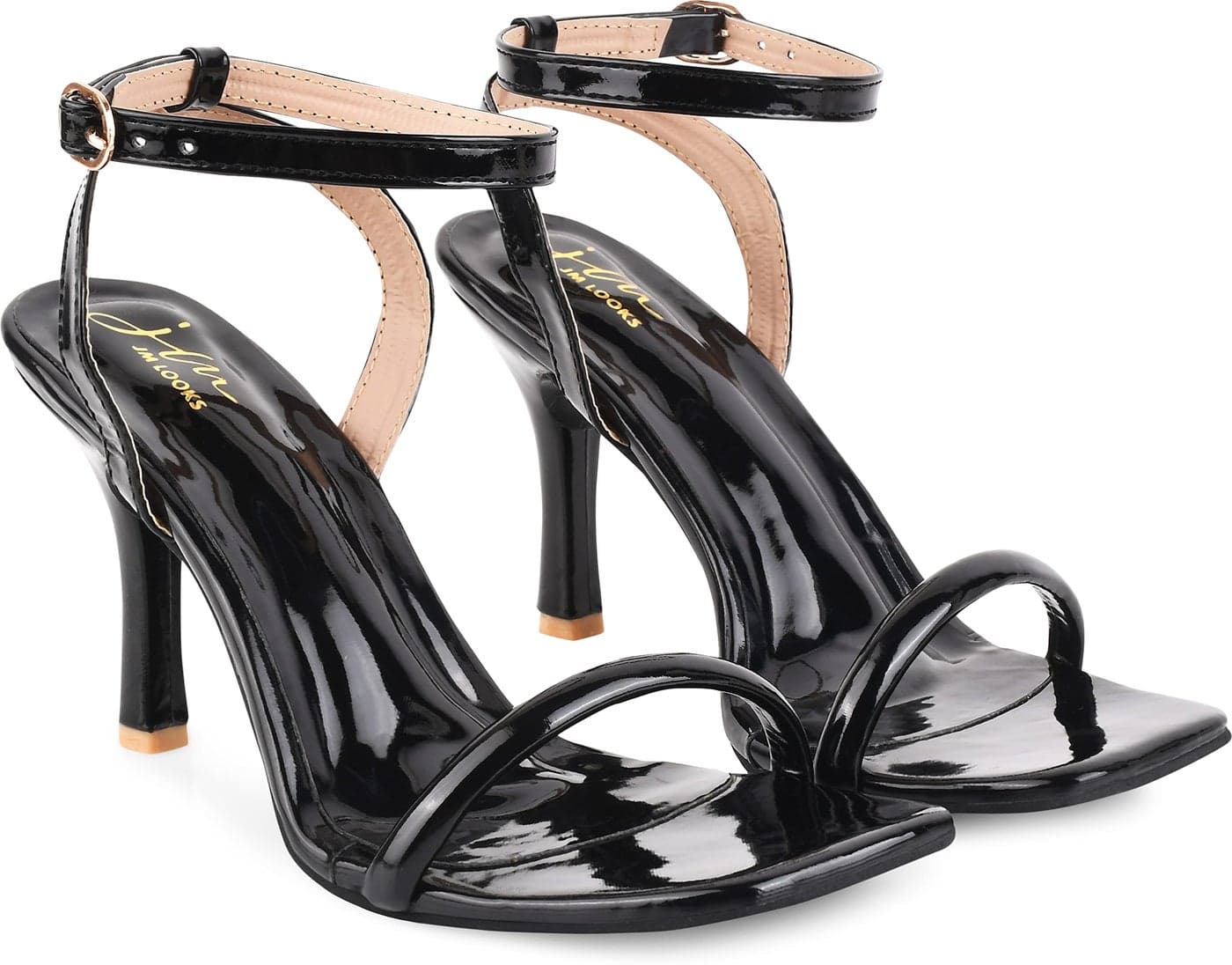 JM LOOKS High Solid Slim Heel for Womens & Girls NK-7-Black-36-X