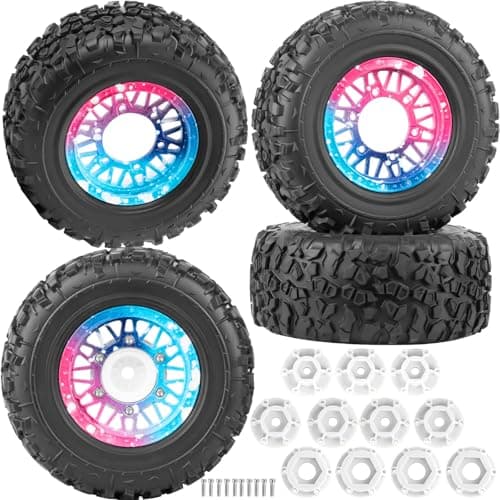 BRCatWPark 12mm14mm17mm Hex RC Truck Tires for Slash 2WD 44Arrm a SentonAxia1Rc 4wdRed catRC Short Course Truck Wheels and TiresColour
