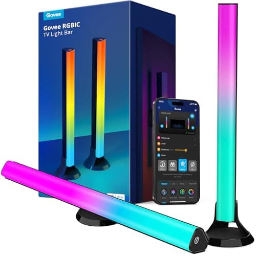 Govee RGBIC Light Bars 15 Inches WiFi TV Backlight Suitable for 4570 inch TVs Smart Light Bars with Multiple Placement Options Work with Alexa and Google Assistant Black