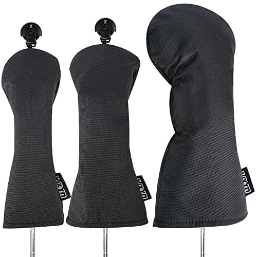 VIXYN Golf Club Covers - 3 Pack Golf Club Head Covers for Driver, Woods and Hybrid - Driver Headcover to Fit All Golfing Clubs (Flamingo)