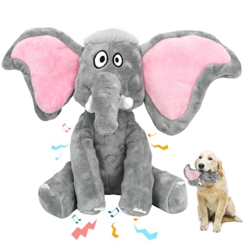 Letsmeet Plush Large Dog Toys with Squeaker and Crinkle Paper Interactive Puppy Chew and Teeth Cleaning Toy Pet Toys for Small Medium and Large Dogs