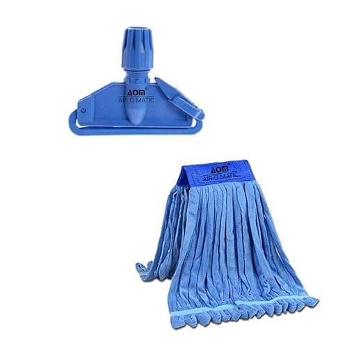 AIR O MATIC Microfiber Wet Mop Clip and Refill Blue