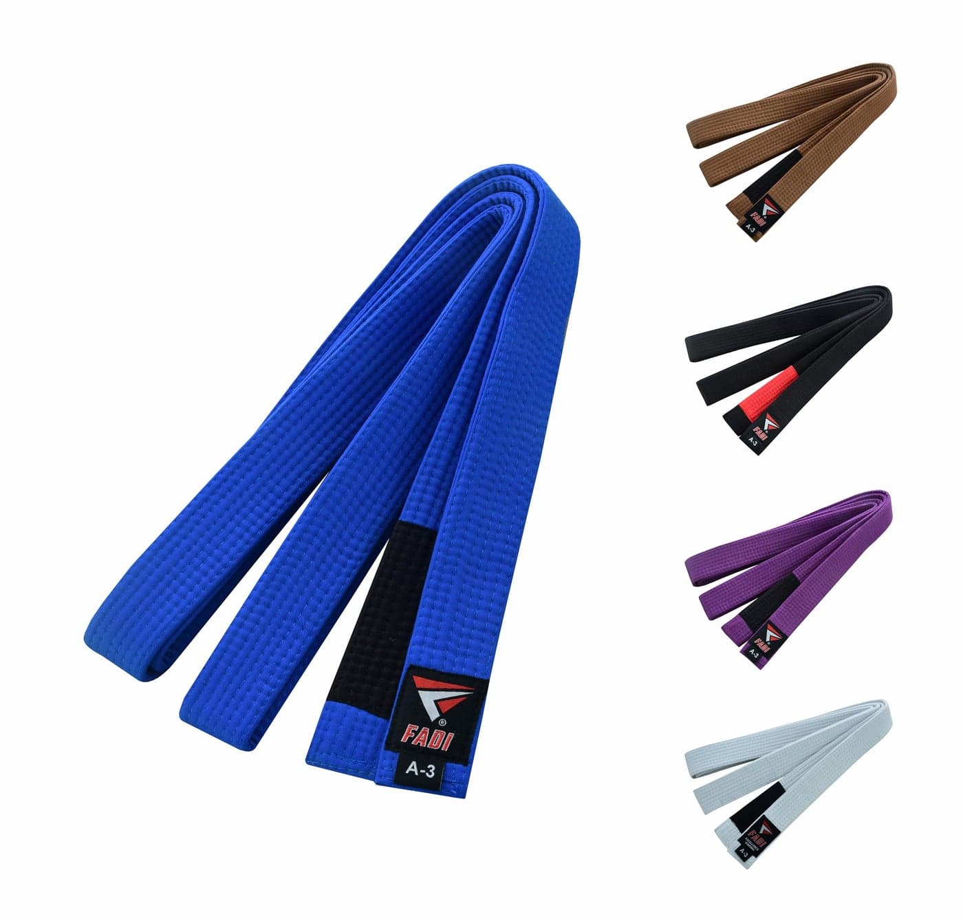 Fadi Sports Brazilian Jiu Jitsu Belt – Poly-Cotton BJJ Belt for Men & Women Durable with Ranking Stripe Sleeve for Gi Training & Competition
