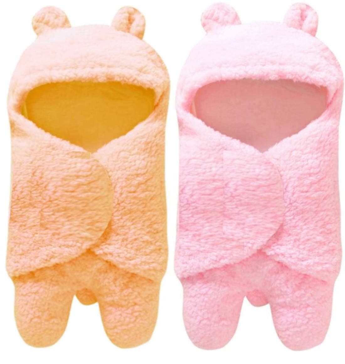 BRANDONN Baby Blanket Newborn Gift Pack of Swaddle Wrapper, 0-9 Months, Length 68 cm x Width 68 cm