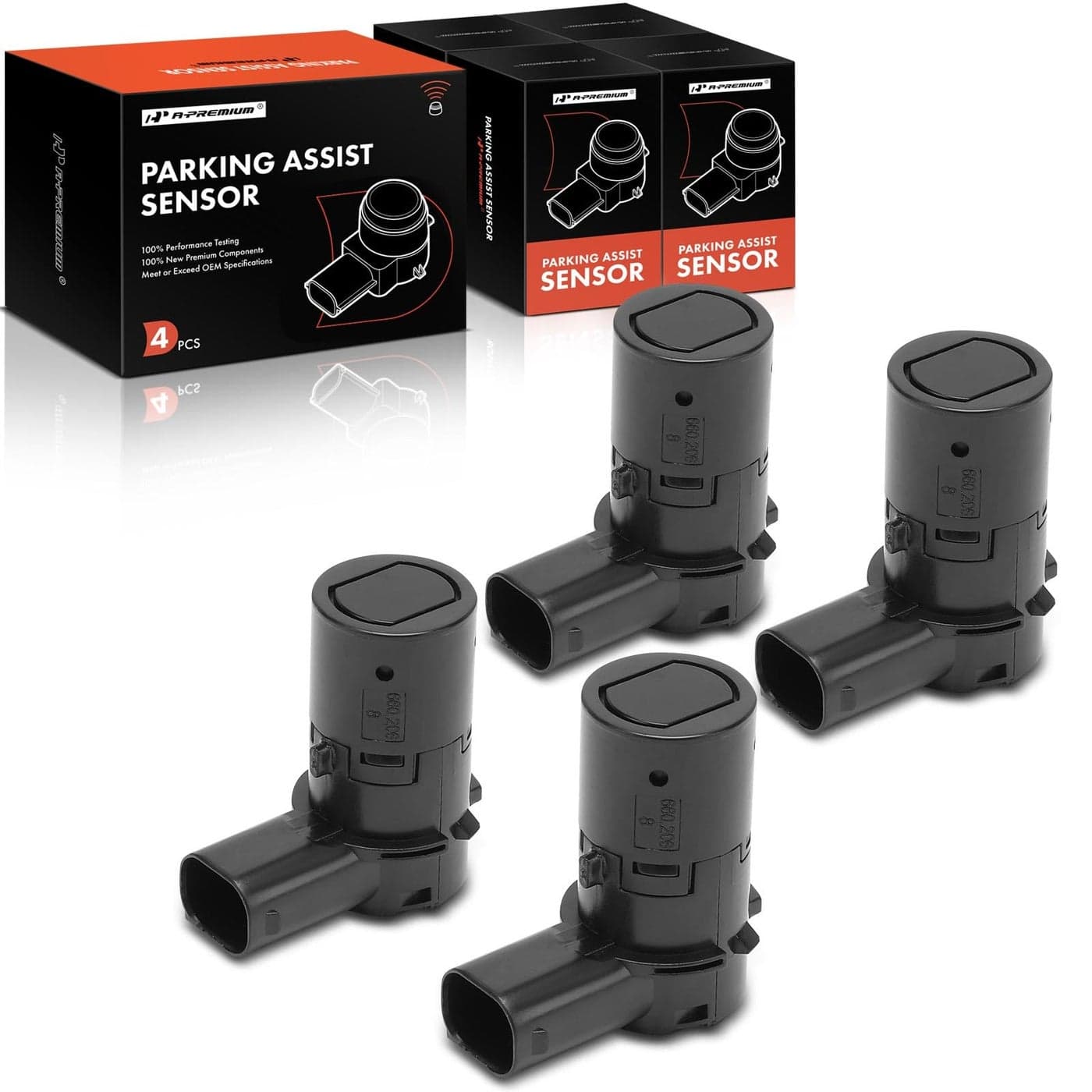 APremium 4PC Reverse Backup Parking Assist Sensor Compatible with Select Nissan Models Titan 20042008 2010 Armada 20052007 Replace 259947S200