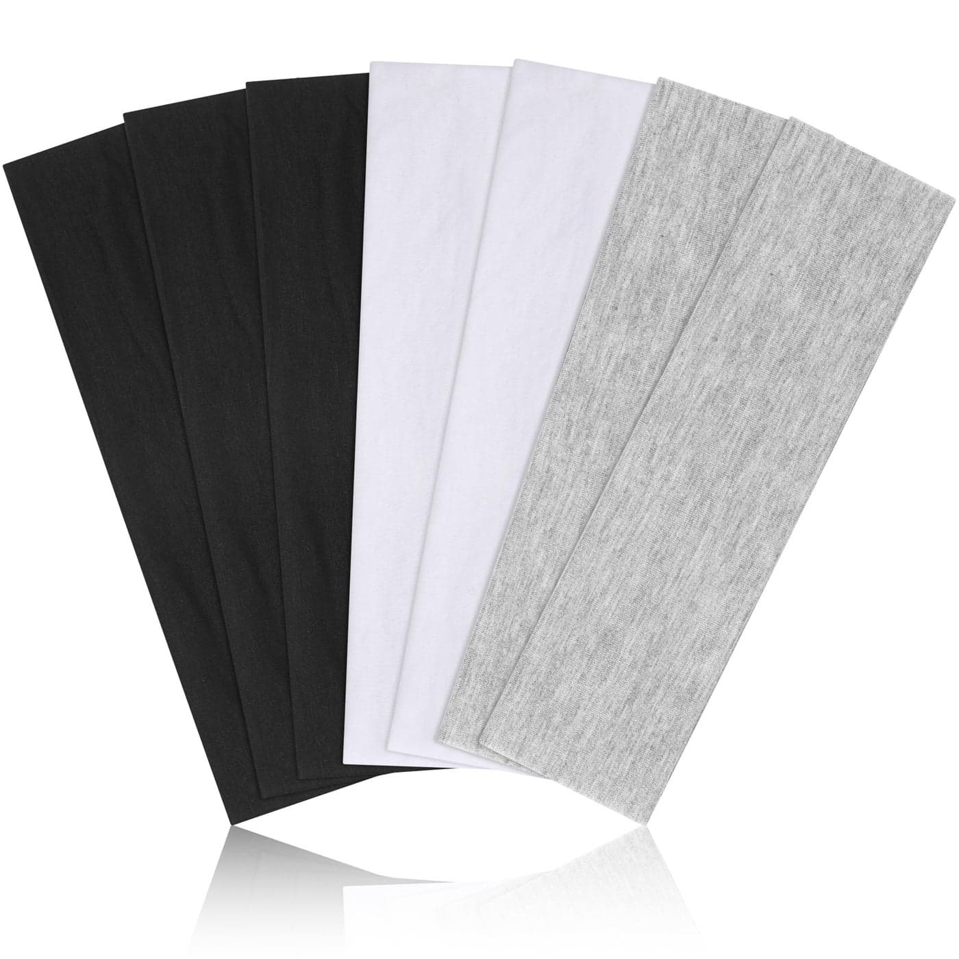 DiyJibb Headbands for Women Non Slip 7PCS Fashion Sports Hair Bands for Womens Hair Soft Cotton Cloth Stretchy Headbands for Women for Workout Yoga Running
