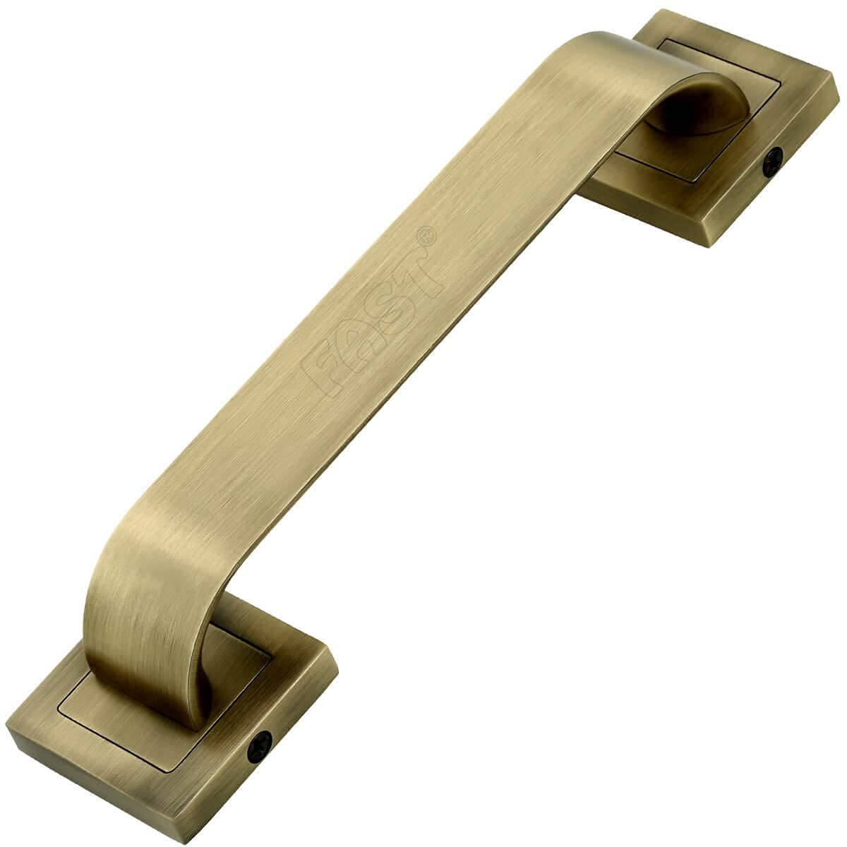FAST DH11 8inch Zinc Alloy Brass Antique Pull Door Handle 160mm Yellow